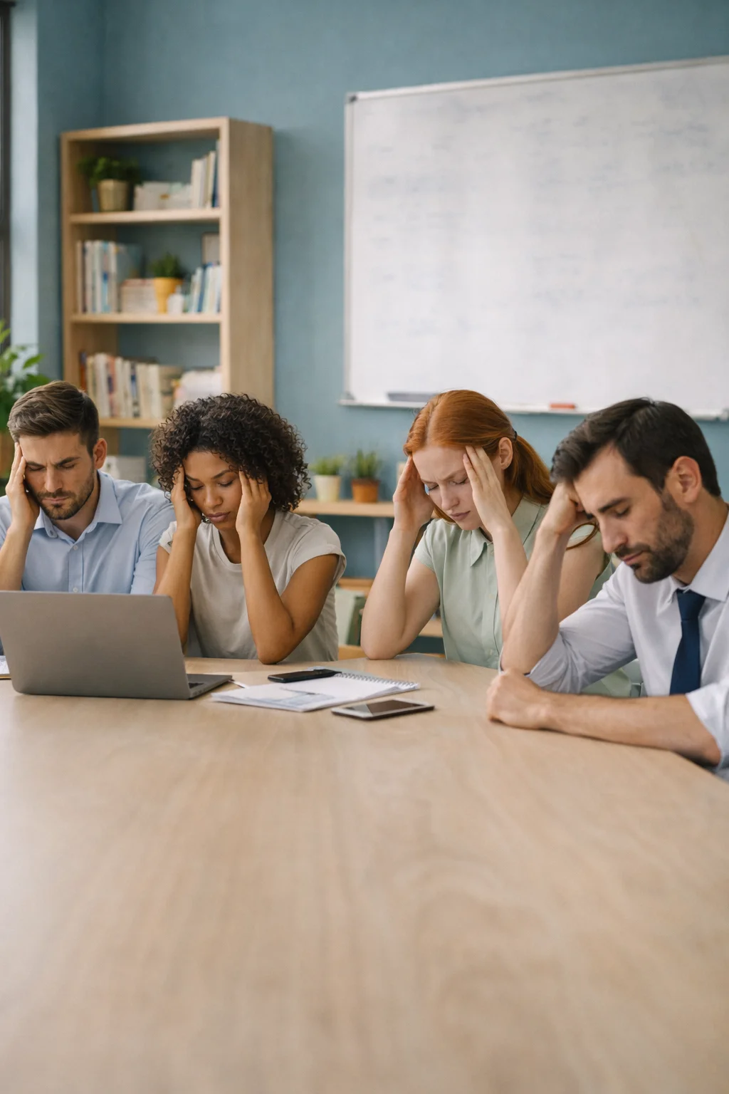 equipo de trabajo desmotivado